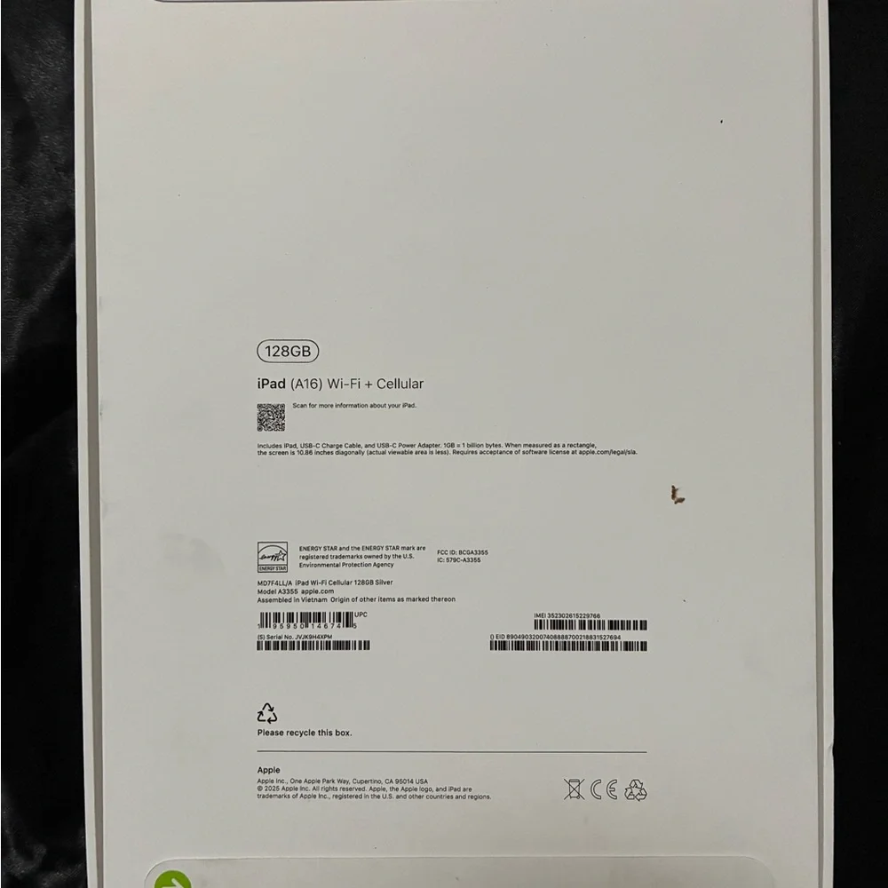Apple Tablet in Sleek Silver Finish